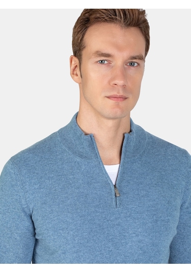 Karaca Erkek Regular Fıt Triko Kazak-mavi 113301202-42 Mavi