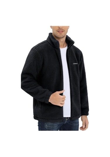 Oversize Peluş Sweatshirt Erkek Polar Sweatshirt Erkek Sweatshirt Oversıze-peluss Siyah