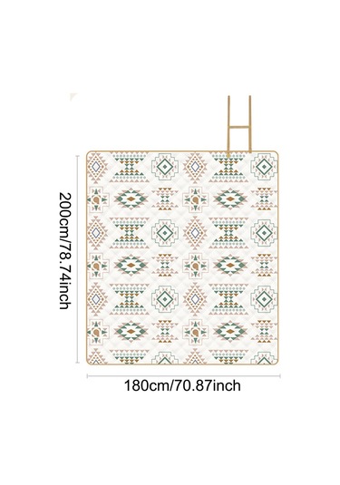 Suntek Piknik Battaniyesi Katlanabilir Taşınabilir Geometri-180cm Geometri 180cm Çok Renkli