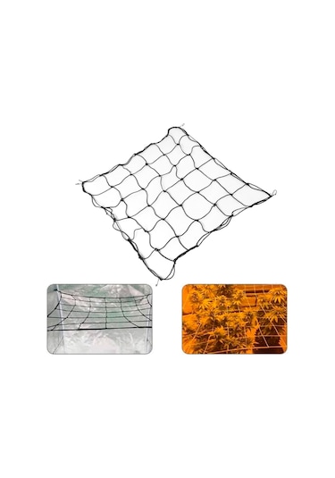 Gajeena 120x120cm Bitki Tırmanma Ağı - Seracılık Ve İç Mekan Bitkileri İçin Dayanıklı Polyetilen Geliştirme Ağ Örgüsü, Çiftlik Ve Balkon Uygunluklu, 4 Adet Kanca İle Sabitlenir