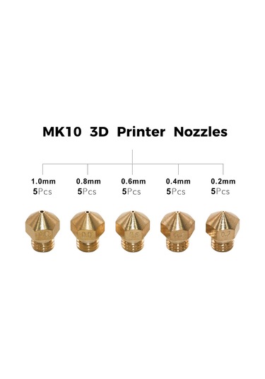 Yuntech01 3d Yazıcı Bakım Seti: Mk10 Bakır Nozzle 0.2-1.0mm , Paslanmaz Çelik İğneler Ve 21mm Anahtar - Taşınabilir Depolama Kutusu İçerir