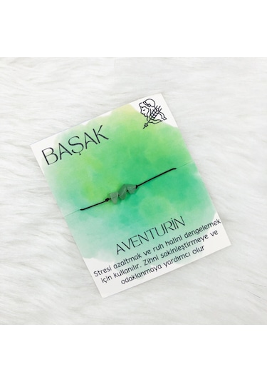 Başak Burç Taşı Bilekliği Çok Renkli