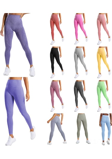 Skycity Yoga Pantolonu - Yüksek Bel Esnek Spor Taytı - Mor Renk - Rahat Ve Şık Mor