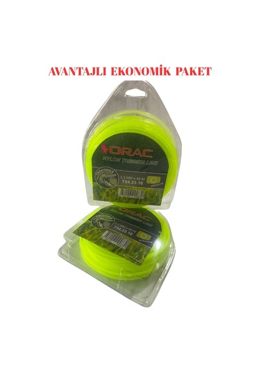 Orak 3,3 Mm 6 Köşeli Tırpan Misinesi Misinası 46 M. 2 Adet