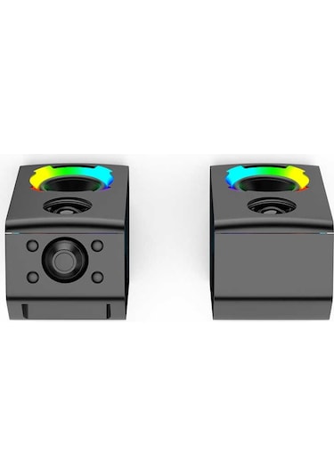 Soaiy SH20 Taşınabilir Kablosuz Bluetooth Gaming Hoparlör RGB Oyuncu Hoparlörü Şeffaf Tasarım - ZORE-219596