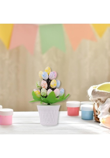 Pazly Yumurtaları Yapay Suntek Renkli-noktalar Paskalya Odalar Bonsai Yu
