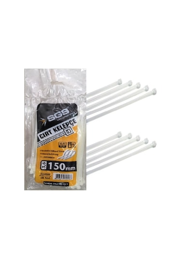 Sgs Cırt Kelepçe 3,6 X 150 Mm Beyaz