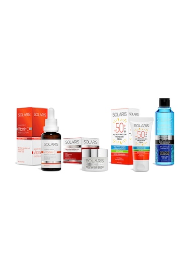 Solaris Vitamin C Serum 30 ML + Yaşlanma Karşıtı Bakım Seti