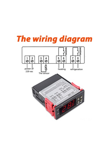 Moveevo Stc-1000 Dijital Sıcaklık Kontrol Cihazı, Akvaryum İçin Otomatik Isıtma-soğutma, Sıcaklık Ayarlama, Alarm Ve Gecikme Özellikli, 110-220v