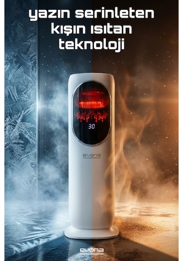 Dört Mevsim Kule Tipi Premium Elektronik Isıtıcı & Soğutucu Modern Ve Şık Tasarım