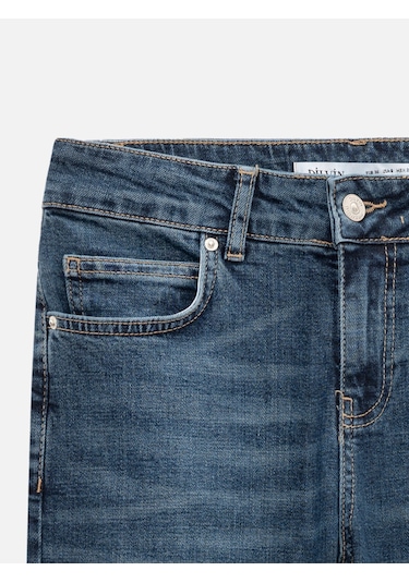 Dilvin 72277 Düşük Bel Likralı Jean-mavi Mavi