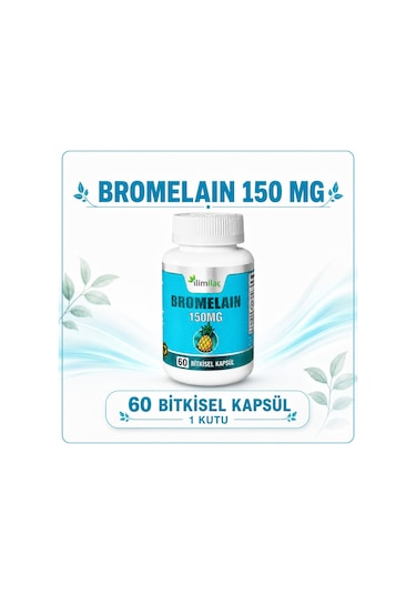 İlim Bromelain 150 Mg Takviye Edici Gıda 4 x 60 Bitkisel Kapsül