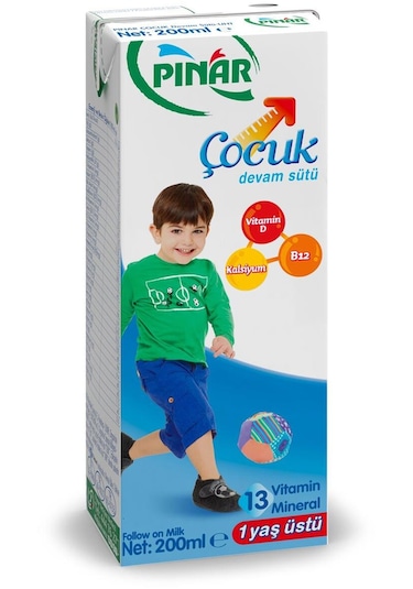 Pınar Çocuk Devam Sütü 200 Ml X 24 Adet