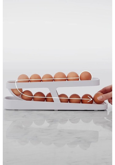 Mithra Life 2 Katlı Otomatik Yumurta Standı Buzdolabı Içi Yumurtalık Organizeri Mıt1160 Beyaz
