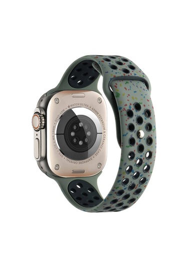 Watch 38mm Kordon Yeni Seri 2023 Krd-02 Uyumlu Strap Kayış-ezsp-haki