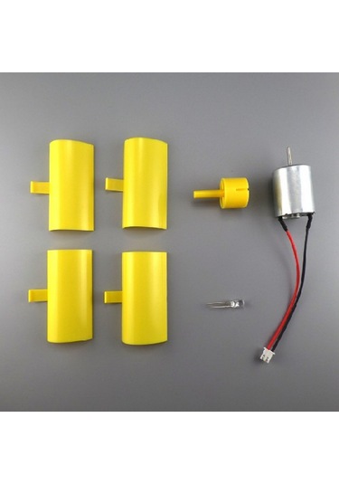 Rüzgar Türbini Dikey Pervane Elektrik Üretme Led Yakma Deney Seti