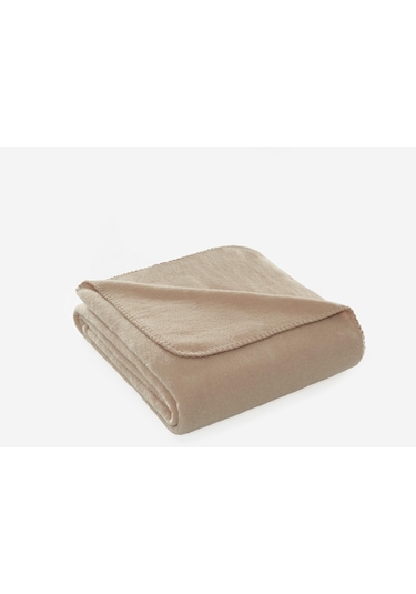Aksu Brighton Collection Pamuklu Tv Battaniye 130x170 Bej