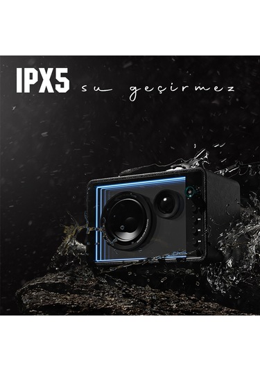 Lenyes S862 Su Geçirmez Mikrofonlu Çoklu Giriş Karaoke Bluetooth Hoparlör V5.3 120w Siyah