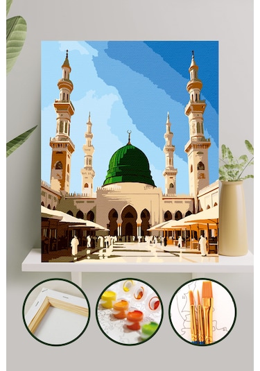 Sayılarla Boyama Tuval Seti 40x50 Cm - Mescid-i Nebevi