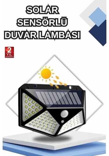 Bahçe Lambası Bahçe Aydınlatma Sensörlü Suya Dayanıklı 100 Led Çok Renkli