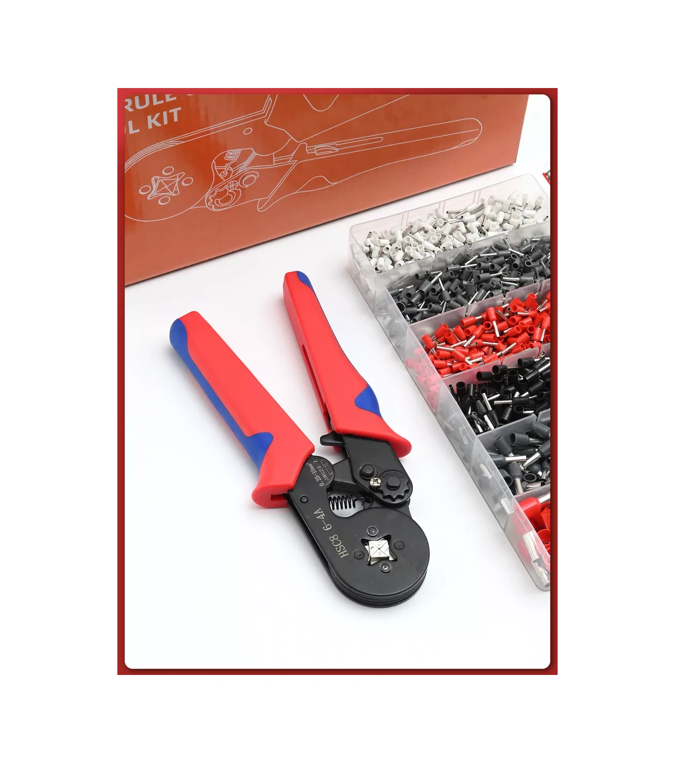 Nutatytahome 1800 Parçalık Kontak İle Kablo Uçları İçin Krimpleme Pensesi 195985879