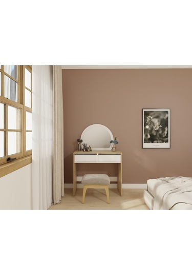 Huzur Makyaj Masası Lefkasmeşe Beyaz