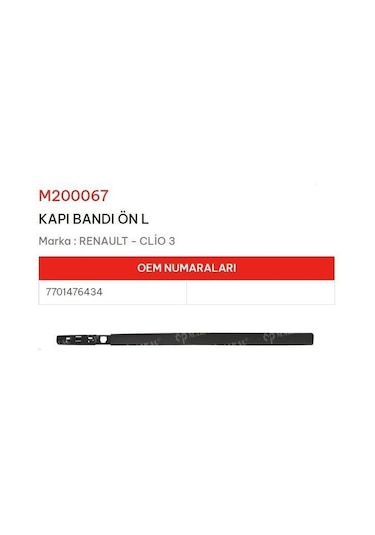 Kapı Bandı Ön Sol Clıo Iıı