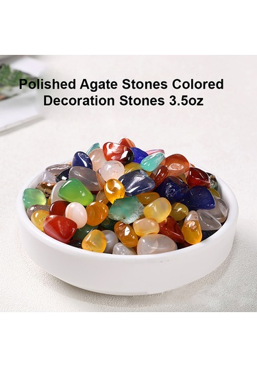 Aubyhe Doğal Ağaç Taşı Kırıkları, Cila Yapılmış, Renkli, 7-9mm, 100g, Akvaryum Dekorasyonu, Dıy Malzemesi