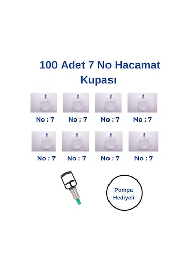 Kupasan Hacamat Kupa Seti No:7 100'lü