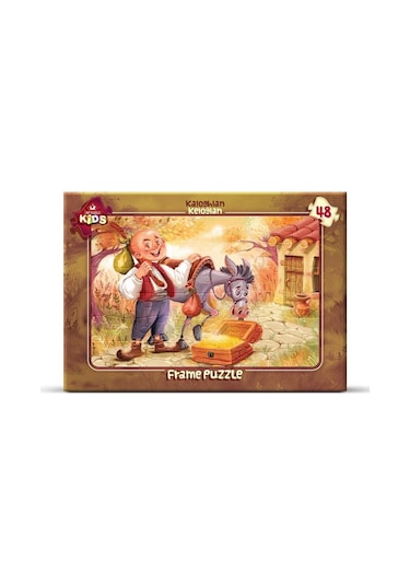 Art Çocuk Puzzle 48 Parça Keloğlan Çerçeveli Yapboz