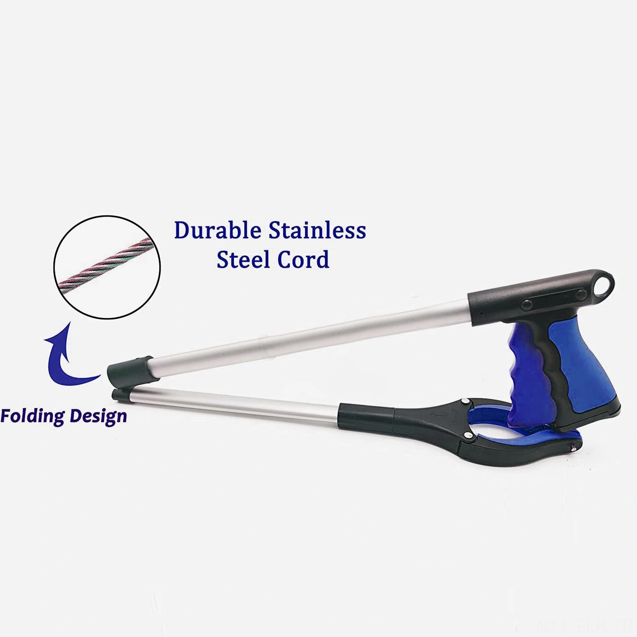 Xindoker Alüminyum Boru Çekirdekli Çok Amaçlı Nesne Kaldırma Aleti - Kolay Kullanıma Dair 32 İnç Genişlik Gümüş - Mavi