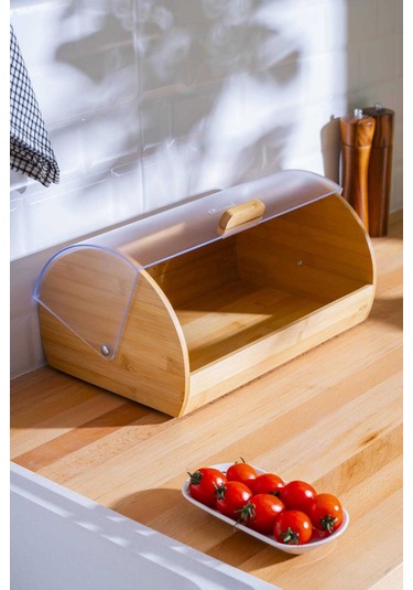 Acar Sirius Bambu Ekmek Saklama Kutusu - 39 25 19 Cm Ahşap