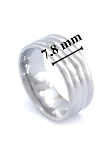Çelik Alyans Yüzük Bombeli Yzk-303 Gümüş