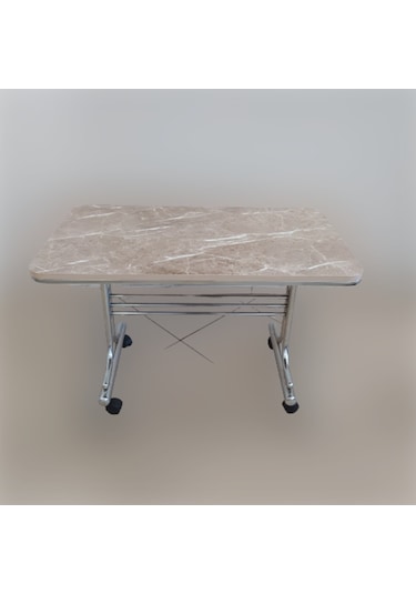 Pratik 70X110 Tekerlekli Orta Sehpa Krom Nikel Kaplamalı Metal (514492450)