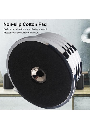 Vkemall Plak Stabilizatörü Levha Dürtü Filtresi - 50hz Seviye Ve Hız Göstergeli - Gümüş Alüminyum - Plak Çalar Uyumlu