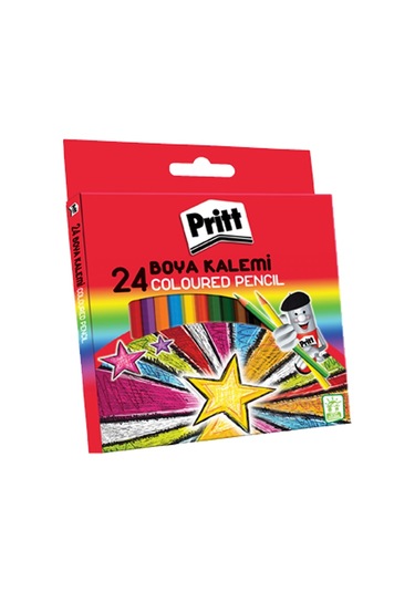 Pritt Kuru Boya Karton Kutu Tam Boy 24 Renk 1221351