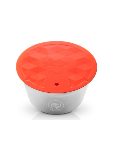 Reedark Dolce Gusto Uyumlu Paslanmaz Çelik Yeniden Doldurulabilir Süt Köpüğü Kapsülü - Çevre Dostu Gümüş