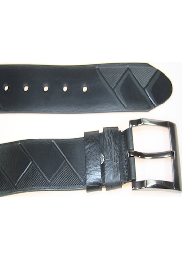 Hakiki Deri Erkek Baklava Desenli Kot Kemeri 4,5 Cm Siyah