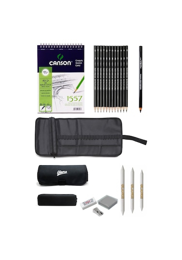 Canson 1557 Eskiz Çizim Defteri 40 Yp Cretacolor Çizim Seti