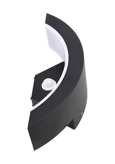 Led Balkon Dış Duvar Avlu İndüksiyon Işığı Sıcak Işık Siyah