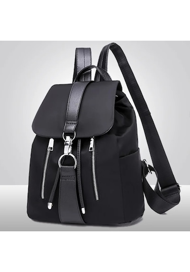 Lixiaqu01 Kadın Sırt Çantası Tasarımcısı Yüksek Kaliteli Naylon Siyah