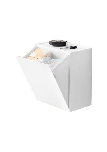 Maiyame Duvar Tipi Çok Amaçlı Depolama Kutusu, Kapaklı Büyük Kapasiteli Beyaz Organizer, Banyo Ve Mutfak İçin Pratik Çözüm. Diğer