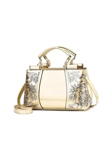 Szypzstore 2023 Avrupa Ve Amerika Birleşik Devletleri Popüler Rugan Parlak Kadın Çantası Atmosferik Çanta Büyük Kapasiteli Kadın Omuz Askılı Çanta Nakış Çantası High-end Lüks Fcq6u2 Altın - Altın