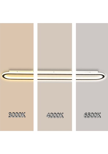 Samsung Ledli Tavan Tipi Plafonier Led Avize 100x16cm Siyah - Sarı