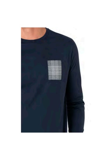 Pierre Cardin 6107 Erkek Uzun Kollu Bisiklet Yaka Pijama Takımı-lacivert Lacivert