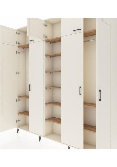 Arges Dolap 12 Raflı 9 Kapaklı 2 Askılı 220x30x243 Aytaşı-aytaşı/çam Aytası/atlas Çam