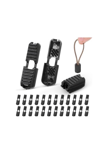 Homyl 100 Adet Fermuar Çekme İpi Uçları Kilitler Halat