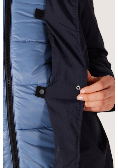 All Terrain Gear Regular Fit Kapüşonlu Çift Kullanımlı Lacivert Yağmurluk Ceket W232319114 Lacivert