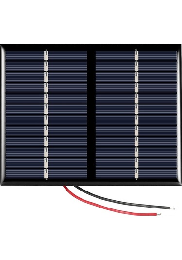 Tongxida 12v 1.5w Polikristal Güneş Paneli, Taşınabilir Şarj Cihazı, 9-12v Pil Şarjı İçin Siyah Damla Kaplama + Kırmızı-siyah