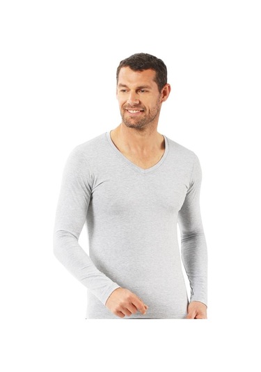 Özkan Erkek V Yaka Uzunkol Penye Likralı Fanila Atlet 0274 001